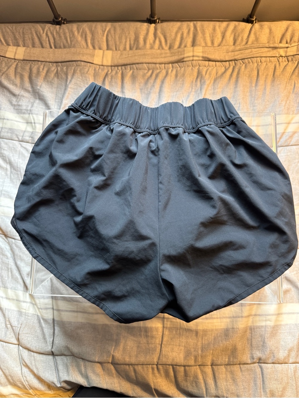 aerie Black Elastic-Waist Athletic Shorts